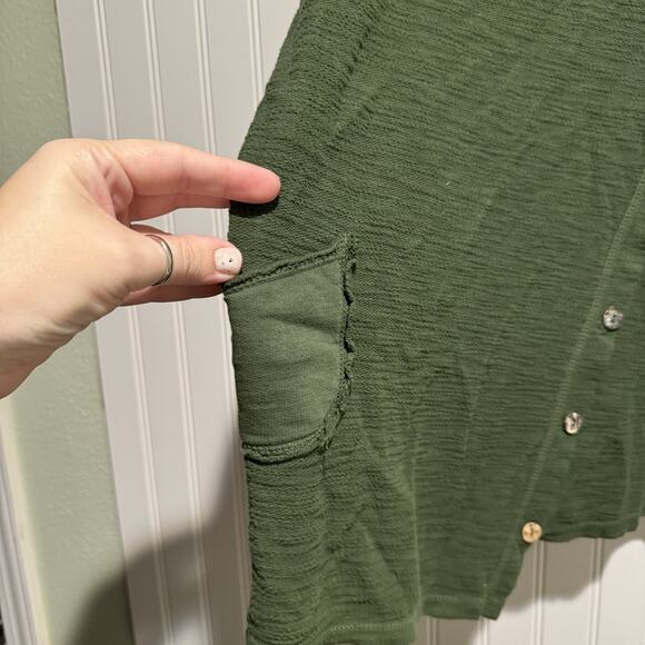 Color Me Cotton CMC Green Asymmetrical Top Lagenlook NEW Size XL - Picture 3 of 7